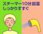 スチーマー10分加温しっかりすすぐ